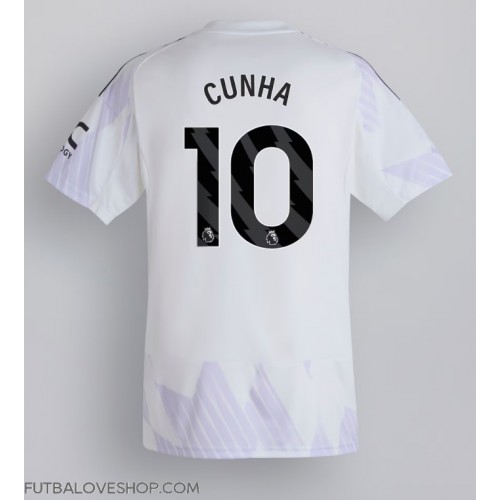 Dres Manchester United Matheus Cunha #10 Preč 2025-26 Krátky Rukáv